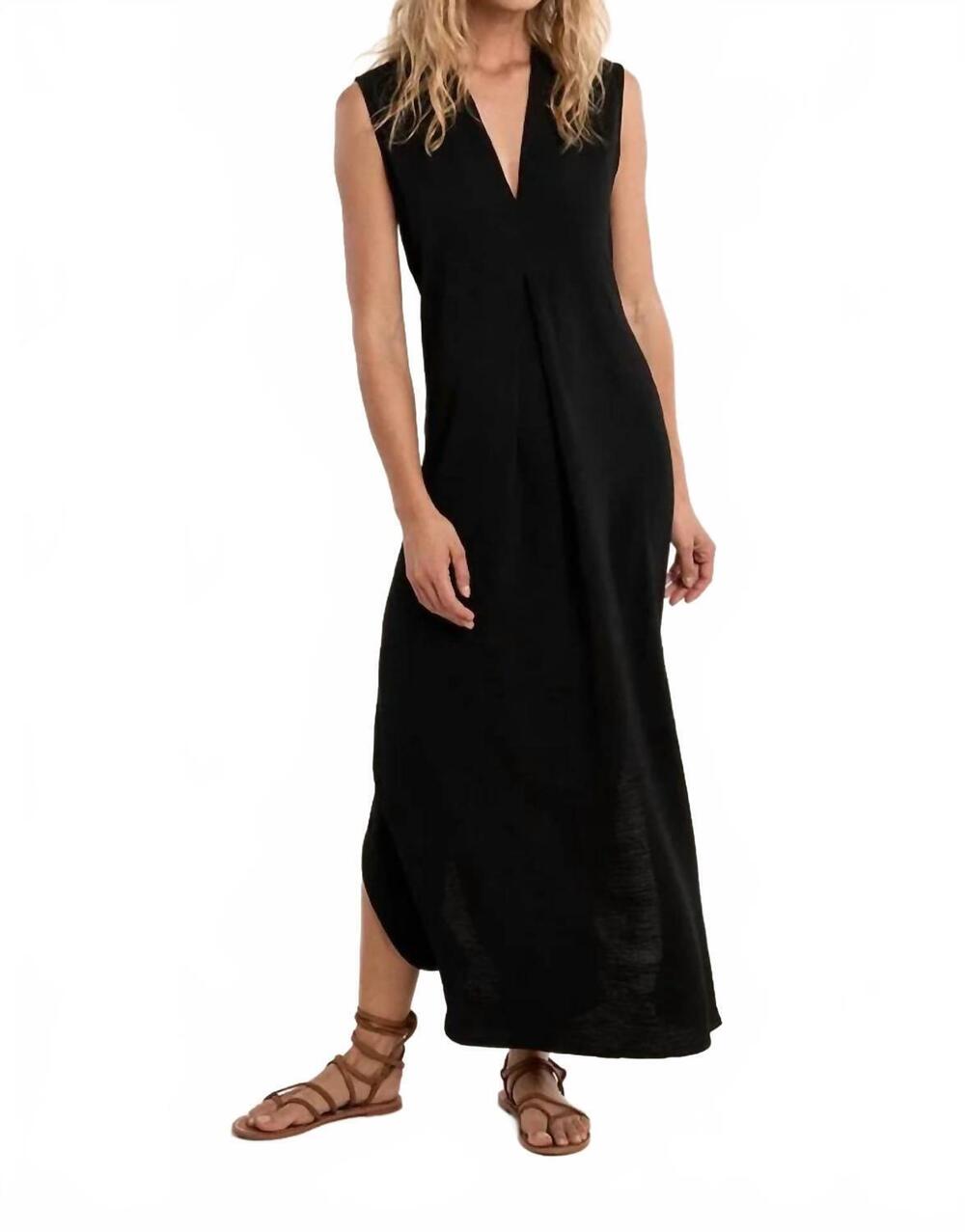 NEW MOLLY BRACKEN women's midnight coast maxi dress in black